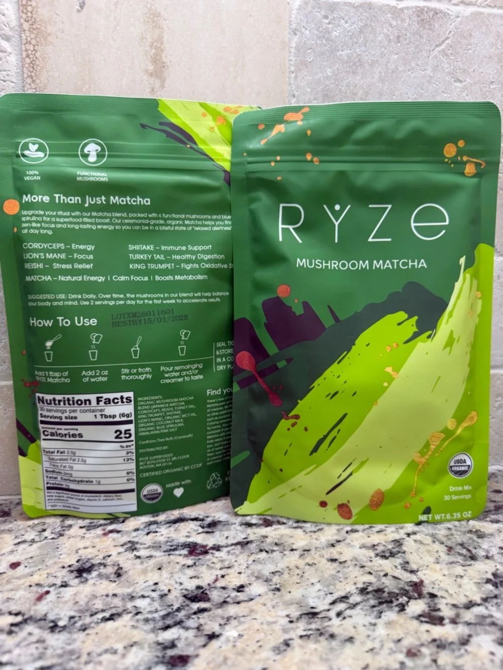 2 Pack Mushroom Matcha Powder